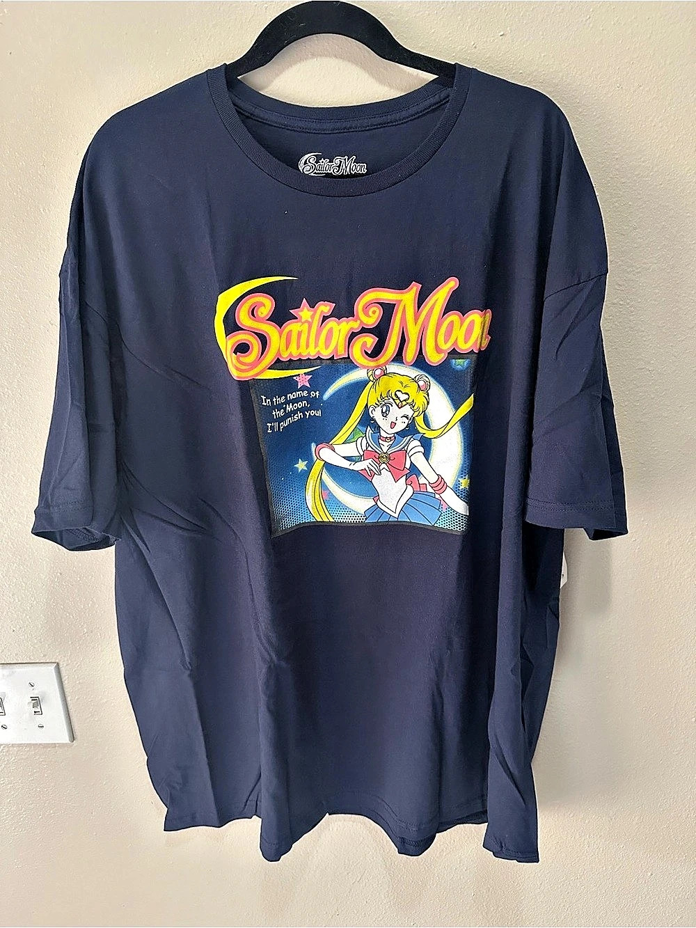 Sailor Moon Hybrid Apparel T-Shirt Graphic Tee Blue Size 3XL Like New